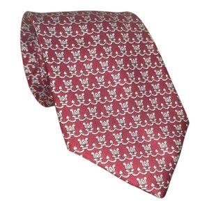 Givenchy Red and White Patterned Tie